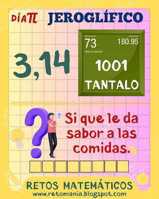 JEROGLÍFICOS PI Día Pi, Pi, Día de las Matemáticas, Día Internacional de las Matemáticas, Desafíos matemáticos, Retos matemáticos, Problemas matemáticos, Retos Visuales, Acertijos, Acertijos Visuales, Retos mentales, Aprender Jugando, Jeroglíficos, Jeroglíficos Pi, Jeroglíficos Escolares
