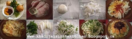 TAGINE DE POULET AUX ABRICOTS ET RAISINS SECS / CHICKEN TAGINE WITH DRIED APRICOTS AND RAISINS / TAGINE DE POLLO CON ALBARICOQUES SECOS Y PASAS / طاجين الدجاج بالمشمش المجفف والزبيب