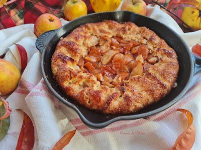 Tarta de membrillos y manzanas