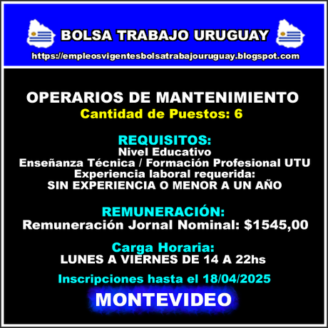 OPERARIOS DE MANTENIMIENTO OPERARIOS DE MANTENIMIENTO