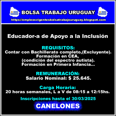 Educador-a de Apoyo a la Inclusión, Villa el Tato Educador-a de Apoyo a la Inclusión, Villa el Tato