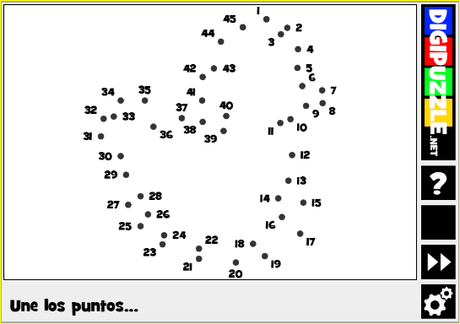 Unir puntos numerados en primavera