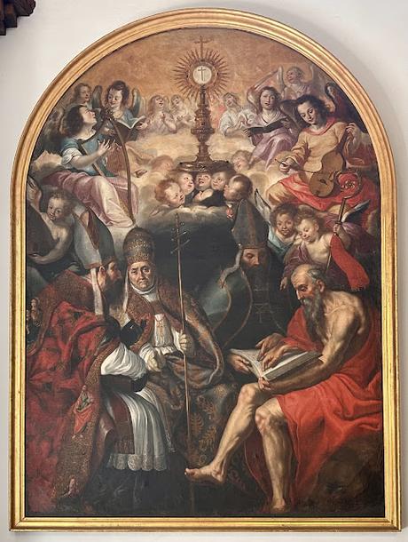 La Iglesia de Santa Catalina (15): el lienzo de la Exaltación de la Eucaristía.