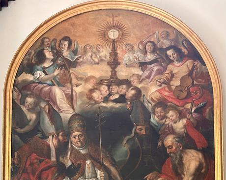 La Iglesia de Santa Catalina (15): el lienzo de la Exaltación de la Eucaristía.