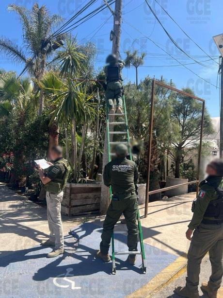 Guardia Civil Estatal, SEDENA y Guardia Nacional aseguran cámaras de videovigilancia presuntamente usadas por la delincuencia organizada