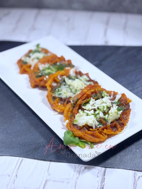 Gofres de tomate y queso Gofres de tomate y queso