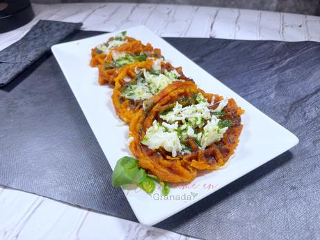 Gofres de tomate y queso Gofres de tomate y queso