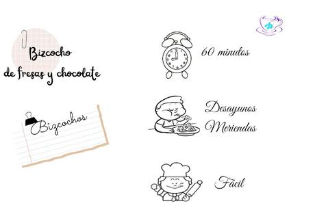 BIZCOCHO DE FRESAS Y CHOCOLATE