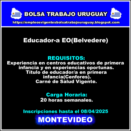 Educador-a EO(Belvedere) Educador-a EO(Belvedere)