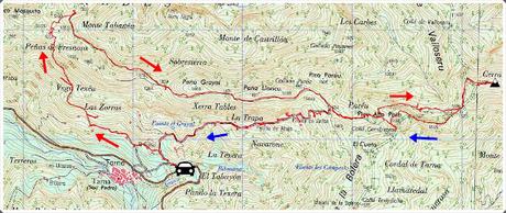 Tarna-La Vega Texéu-La Cerra Altu Pasu