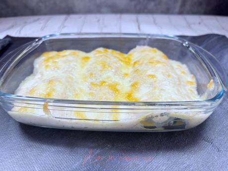 Canelones de crepes sin gluten con relleno de espinacas
