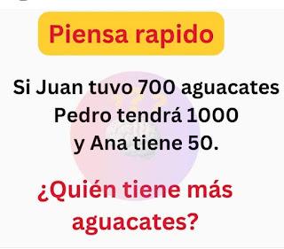 La respuesta al Acertijo de los aguacates La respuesta al Acertijo de los aguacates