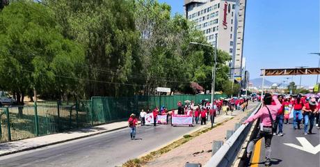 Segundo día consecutivo de bloqueos en la capital potosina por protesta magisterial