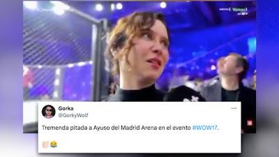 El baño de masas de Ayuso en un evento de artes marciales se convierte en una tremenda pitada.