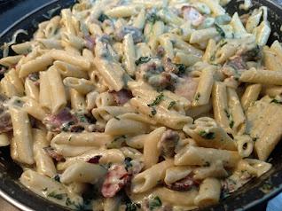 Macarrones cremosos sin lactosa