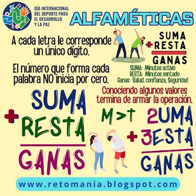 ALFAMÉTICAS: DÍA DEL DEPORTE ALFAMÉTICAS: DÍA DEL DEPORTE