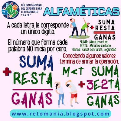 ALFAMÉTICAS: DÍA DEL DEPORTE ALFAMÉTICAS: DÍA DEL DEPORTE