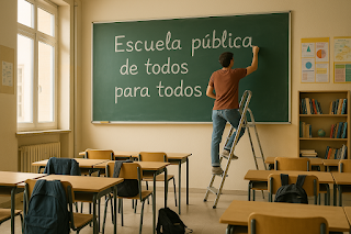 A pie de aula 7: eres quien eres no solo debido a tu esfuerzo, sino también gracias a esa enseñanza pública que hoy desprecias