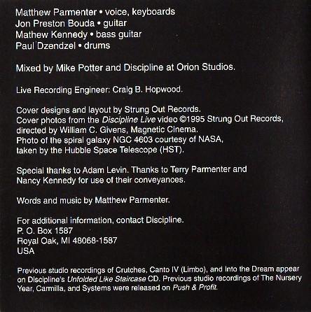 Discipline - Into The Dream... Discipline Live (1999) Discipline - Into The Dream... Discipline Live (1999)