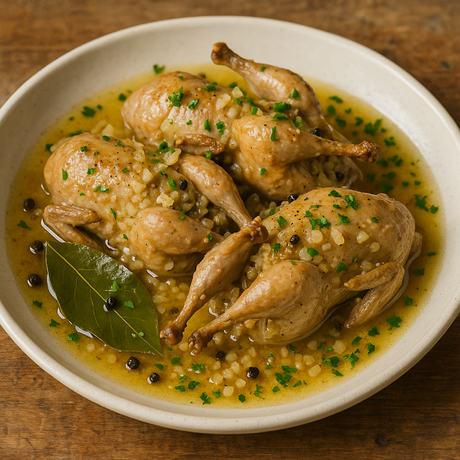 Codornices escabechadas a mi manera