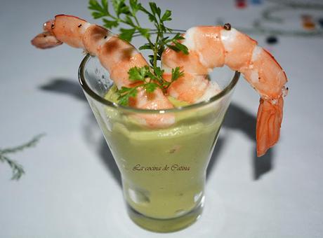 Vasitos de langostinos