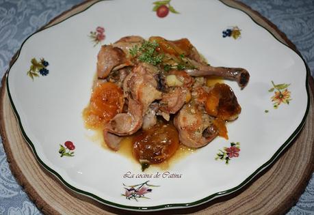 Conejo en salsa de anacardos y orejones Conejo en salsa de anacardos y orejones