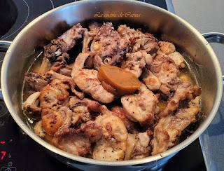 Conejo en salsa de anacardos y orejones Conejo en salsa de anacardos y orejones