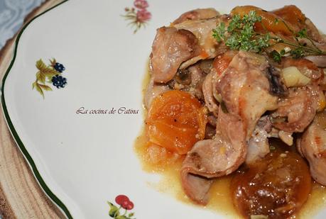 Conejo en salsa de anacardos y orejones Conejo en salsa de anacardos y orejones