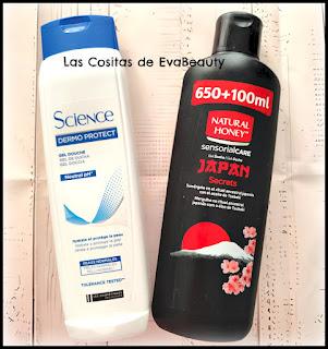 Geles de baño terminados low cost Natural Honey y Carrefour empties productos low cost opinion review blog de belleza beautyblogger microinfluencer blogger