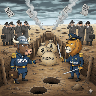 Operación OPA: BBVA vs. Sabadell, entre trincheras, dividendos y espías del mercado