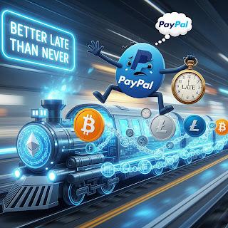 Cuando PayPal se sube al tren cripto... Porque Aceptar el Futuro (tarde) También Tiene Mérito Cuando PayPal se sube al tren cripto... Porque Aceptar el Futuro (tarde) También Tiene Mérito