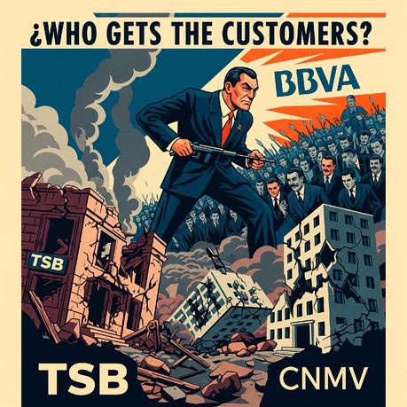 TSB Down, CNMV al borde del colapso y BBVA planeando la invasión post-verano: ¿Quién se queda con los clientes?”