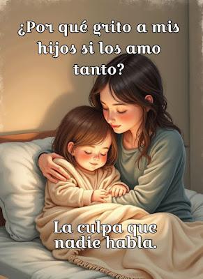 Por qué las mamás gritamos a nuestros hijos (aunque los amemos) Madre abrazando a su hijo tras un momento difícil