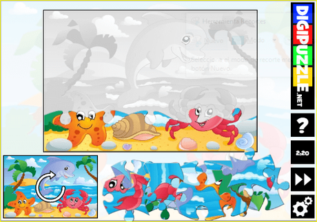 Puzzles-rompecabezas de verano. Puzzles recortables