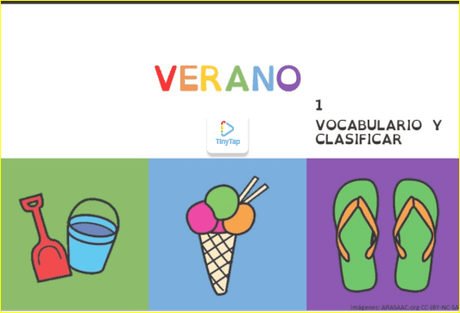 Vocabulario de verano. Juego, vídeo y tarjetas para imprimir Vocabulario de verano. Juego, vídeo y tarjetas para imprimir