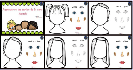 Aprendemos las partes de la cara. Juego e imprimibles