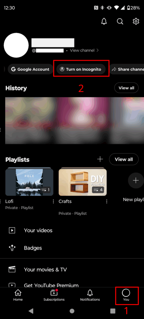 Cómo Desactivar el Historial de YouTube