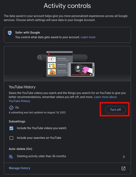 Cómo Desactivar el Historial de YouTube