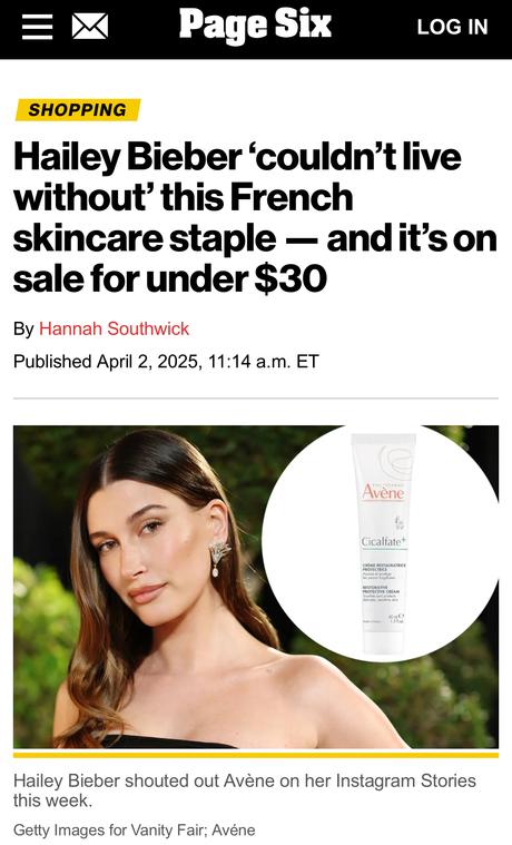 Cicalfate Hailey Bieber Cicalfate avene Hailey Bieber crema precio usos tatuajes peeling dermatitis bebés eczema ingredientes cicatrices