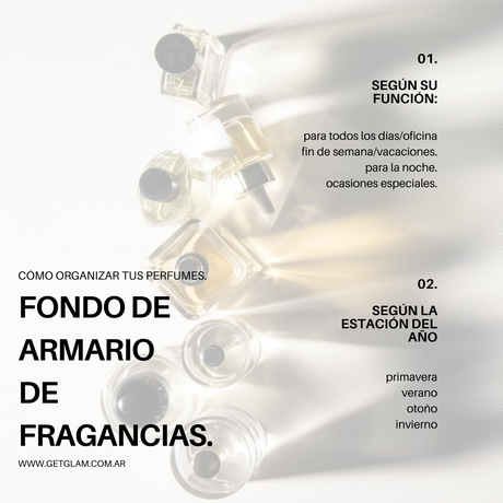 como armar fondo de armario en perfumes guía fragancias Perfumes verano invierno primavera verano frescos intensos cálidos para oficina todos los días vacaciones cenas noche ocasiones especiales lujo