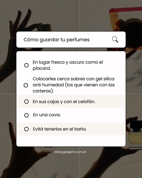Cómo guardar los perfumes para que se mantengan más tiempo Cómo guardar los perfumes para que se mantengan más tiempo Tips heladera placard mitos recomendación