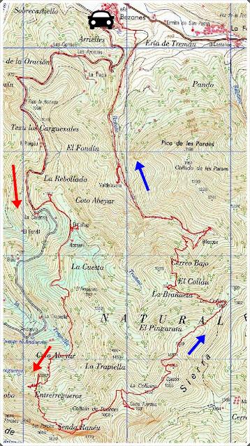 Bezanes-El Cotu Abeyar-Entrerregueros-La Brañueta-Biforcos