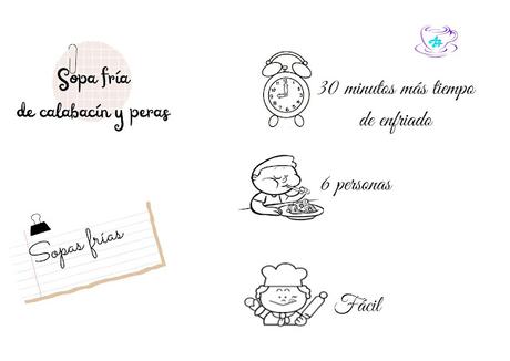 SOPA FRÍA DE CALABACÍN Y PERA