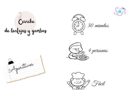 CEVICHE DE LENTEJAS Y  GAMBAS