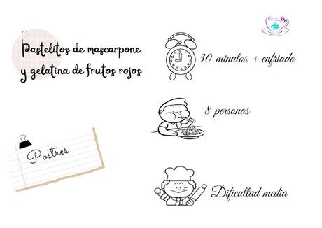 PASTELITOS DE MASCARPONE Y GELATINA DE FRUTOS ROJOS PASTELITOS DE MASCARPONE Y GELATINA DE FRUTOS ROJOS