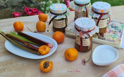 Mermelada de albaricoques y ruibarbo