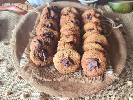 Galletas  de garbanzos y almendras saludables, sin gluten, en airfryer y en horno
