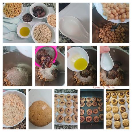Galletas  de garbanzos y almendras saludables, sin gluten, en airfryer y en horno