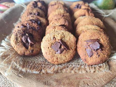 Galletas  de garbanzos y almendras saludables, sin gluten, en airfryer y en horno