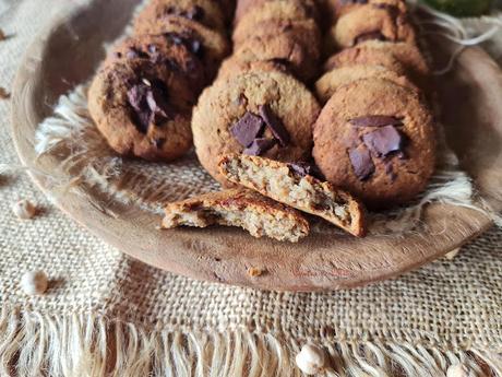 Galletas  de garbanzos y almendras saludables, sin gluten, en airfryer y en horno